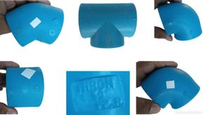 Segunda mano: LOTE DE 5 ACCESORIOS DE FONTANERÍA PPR NIRON - 50 MM - CODOS, TE Y UNIÓN